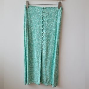 MANGO button down cottagecore midi skirt (S)